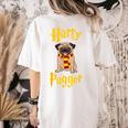 Lovely Harry Pugger Pug Women's Comfort Colors T-Shirt Back Print Ivory
