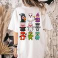 Pig Spooky Ghost Witch Boo-Jee Horror Pumpkin Pig Halloween Women's Comfort Colors T-Shirt Back Print Ivory