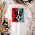 Retro Boston Terrier Dog Lover Bostie Mom Dad Dog Owner Women's Comfort Colors T-Shirt Back Print Ivory