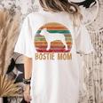 Retro Boston Terrier Mom Dog Mother Pet Bostie Mama Women's Comfort Colors T-Shirt Back Print Ivory
