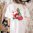 Santa Ugly Christmas Tree Lights Boston Terrier Dog Lover Women's Comfort Colors T-Shirt Back Print Ivory