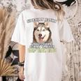 Siberian Husky Professional Human Trainer Women's Comfort Colors T-Shirt Back Print Ivory