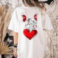Valentine's Day Boston Terrier Dog Vector Women's Comfort Colors T-Shirt Back Print Ivory