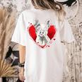 Valentine's Day Boston Terrier Dog Women's Comfort Colors T-Shirt Back Print Ivory