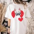 Valentine's Day Boston Terrier Women's Comfort Colors T-Shirt Back Print Ivory