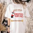 Watch Christmas Movies With My Boston Terrier Bostie Women's Comfort Colors T-Shirt Back Print Ivory