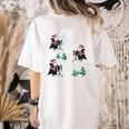 Xmas Tree Santa Riding Boston Terrier Christmas Women's Comfort Colors T-Shirt Back Print Ivory