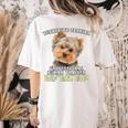 Yorkshire Terrier Yorkie Dog Professional Human Trainer Women's Comfort Colors T-Shirt Back Print Ivory