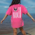 Best Boston Terrier Dog Mom Ever USA Flag For Men Women Kids Women's Comfort Colors T-Shirt Back Print Crunchberry