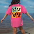 Bostie Dog Lover Boston Terrier With Sunglasses For Men Women Girls Kids Women's Comfort Colors T-Shirt Back Print Crunchberry
