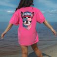 Boston Terrier 4th Of July US Merica Bostie Dog Patriotic For Men Women Kids Women's Comfort Colors T-Shirt Back Print Crunchberry