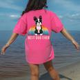 Boston Terrier Boston-Bulldog For Men Women Girls Kids Women's Comfort Colors T-Shirt Back Print Crunchberry