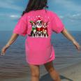 Boston Terrier Christmas Dogs Santa Reindeer Elf Women's Comfort Colors T-Shirt Back Print Crunchberry