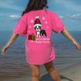 Boston Terrier Christmas T Shirt-Life Is Merrier Premium Tri-Blend Women's Comfort Colors T-Shirt Back Print Crunchberry