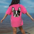 Boston Terrier Cute Puppy Face Dog Lover Pet Owner Women's Comfort Colors T-Shirt Back Print Crunchberry
