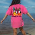 Boston Terrier Dog Lover Fall Ya'Ll Halloween Costume Men Women Women's Comfort Colors T-Shirt Back Print Crunchberry