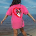 Boston Terrier Dog Mom Dad Valentine’s Day Pet Lover For Men Women Kids Women's Comfort Colors T-Shirt Back Print Crunchberry
