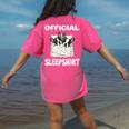 Boston Terrier Dog Official Sleepshirt Pajamas Nightgown For Men Women Girls Kids Women's Comfort Colors T-Shirt Back Print Crunchberry