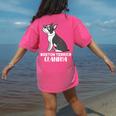Boston Terrier Dog Owner Grandma Women's Comfort Colors T-Shirt Back Print Crunchberry