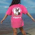 Boston Terrier Dog Women's Comfort Colors T-Shirt Back Print Crunchberry