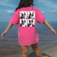 Boston Terrier Dogs With Sunglasses Photo Pets Meme Women's Comfort Colors T-Shirt Back Print Crunchberry