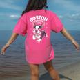 Boston Terrier Girl Cute Cartoon For Dog Owners Pet Terrier Women's Comfort Colors T-Shirt Back Print Crunchberry