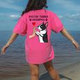 Boston Terrier Grandma Mother's Day Dog Mom Women's Comfort Colors T-Shirt Back Print Crunchberry