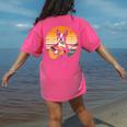 Boston Terrier Guitar Retro Women's Comfort Colors T-Shirt Back Print Crunchberry
