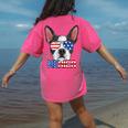 Boston Terrier Merica 4th Of July T Shirt Men Boys Dog Puppy Women's Comfort Colors T-Shirt Back Print Crunchberry