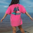 Boston Terrier Merry Christmas Tree Truck Santa Dog X-Mas Women's Comfort Colors T-Shirt Back Print Crunchberry