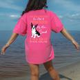 Boston Terrier Mom American Gentleman Dog Lover Mother's Day Women's Comfort Colors T-Shirt Back Print Crunchberry