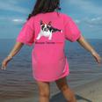 Boston Terrier Mom Bandana Boston Terrier Dog Women's Comfort Colors T-Shirt Back Print Crunchberry