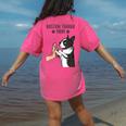 Boston Terrier Mom Dogs Mum Woman Women's Comfort Colors T-Shirt Back Print Crunchberry