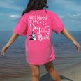 Boston Terrier Reading Books Love My Dog Men Women Kids T-Shirt Women's Comfort Colors T-Shirt Back Print Crunchberry