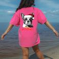Boston Terrier Santa Claus Hat Merry Christmas Dog X-Mas Women's Comfort Colors T-Shirt Back Print Crunchberry