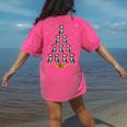 Boston Terrier Santa Hat Xmas Light Men Women Christmas Tree Women's Comfort Colors T-Shirt Back Print Crunchberry