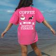 Boston Terrier Shirt Coffee And Boston Terrier Cute Dog For Men Women Girls Kids Women's Comfort Colors T-Shirt Back Print Crunchberry