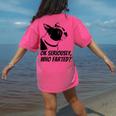 Boston Terrier Shirt Ok Seriously Who Farted Women's Comfort Colors T-Shirt Back Print Crunchberry