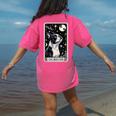 Boston Terrier Tarot Card Star With The Moon Men Women Kids Women's Comfort Colors T-Shirt Back Print Crunchberry