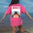 Boston Terriers Jowls Dog Mom Dog Dad Women's Comfort Colors T-Shirt Back Print Crunchberry
