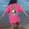 Camo Boston Terrier Pet Owner Camouflage Dog Lover Women's Comfort Colors T-Shirt Back Print Crunchberry