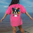 Celebration Event Birthday Party Boston Terrier Women's Comfort Colors T-Shirt Back Print Crunchberry