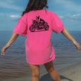 Cool Boston Terrier Riding a Motorcycle Biker Dog Lover For Men Women Kids Women's Comfort Colors T-Shirt Back Print Crunchberry