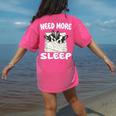 Cute Boston Terrier Need More Sleep Pajamas Nightgown Women's Comfort Colors T-Shirt Back Print Crunchberry