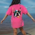 Cute Boston Terrier Puppy Dog Art Lover Unique Painting For Men Women Kids Women's Comfort Colors T-Shirt Back Print Crunchberry