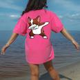Dabbing Red Boston Terrier Dab Dance Dog Men Women Kids Women's Comfort Colors T-Shirt Back Print Crunchberry