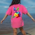 Dog Lover Boston Terrier Dog Colorful Boston Terrier Men Women Kids Women's Comfort Colors T-Shirt Back Print Crunchberry