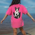 Dog Lovers Boston Terrier In Pocket Dog Face For Men Women Kids Women's Comfort Colors T-Shirt Back Print Crunchberry