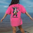 Dog Playing Guitar Singing Boston Terrier For Men Women Girls Kids Women's Comfort Colors T-Shirt Back Print Crunchberry