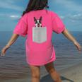 Dog In Your Pocket Boston Terrier For Men Women Girls Kids Women's Comfort Colors T-Shirt Back Print Crunchberry